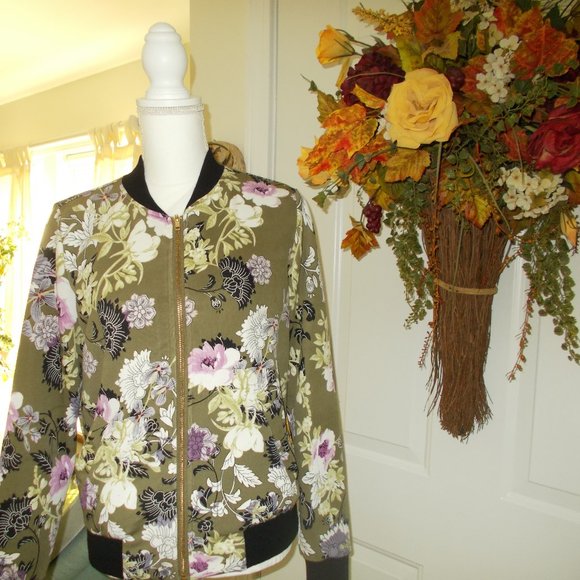 Floral Bomber Jacket - Picture 1 of 3